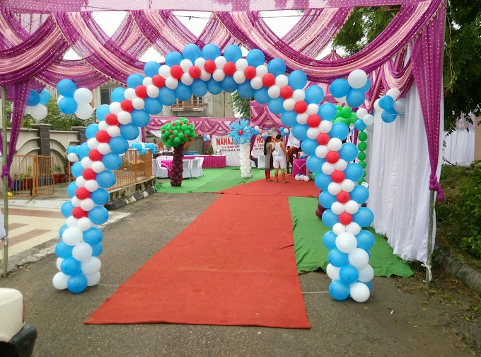 tent decoration at school function